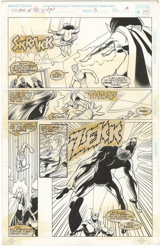 En vente - Ben Herrera, Rob Stull, Adventures of the X-Men #5 p19 - Planche originale