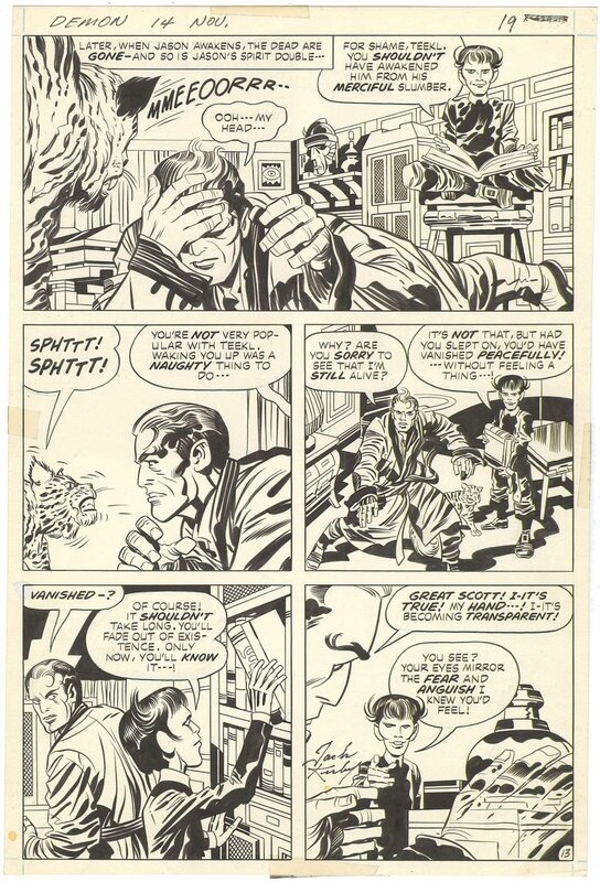 En vente - Jack Kirby, Mike Royer, Demon #14 p13 (Signed) - Planche originale