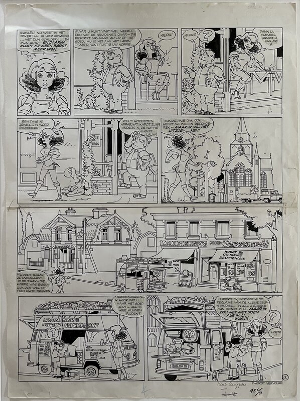 Henk Kuijpers, Franka pagina 14 - album nr 2 - Het Meesterwerk. - Planche originale
