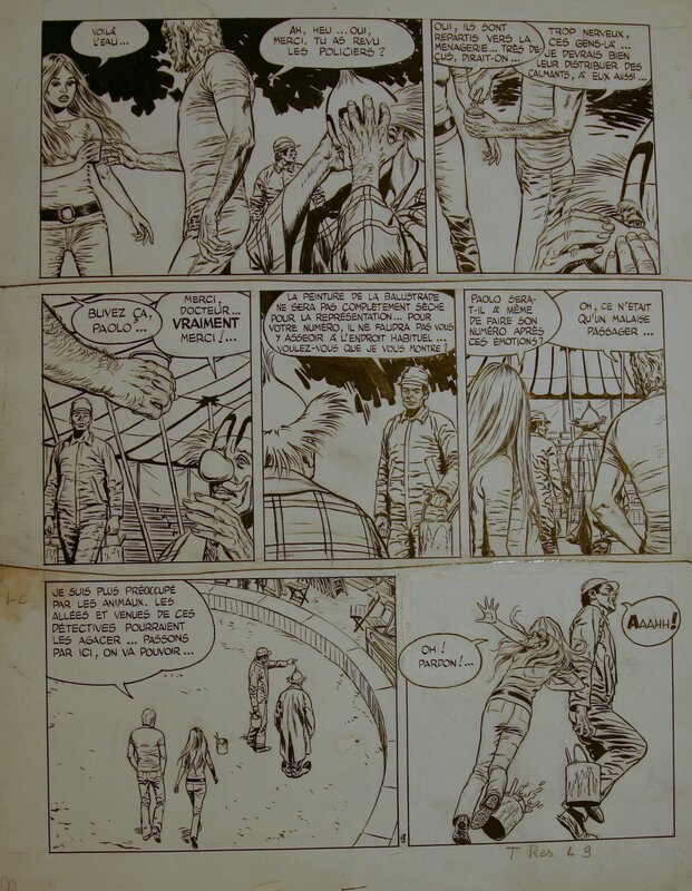 Paul Cuvelier, Line, la caravane de la colère - Planche originale