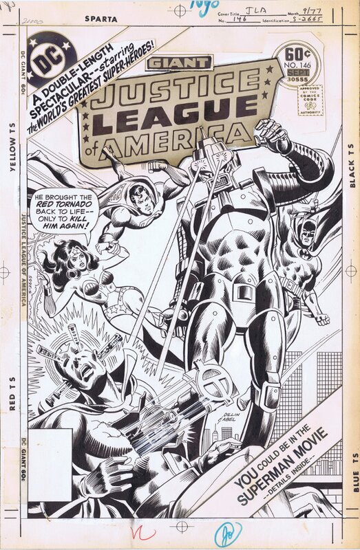Justice League of America #146 cover by Dick Dillin - Couverture originale