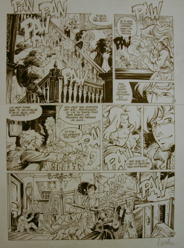 Western LOVE par Augustin Lebon - Planche originale