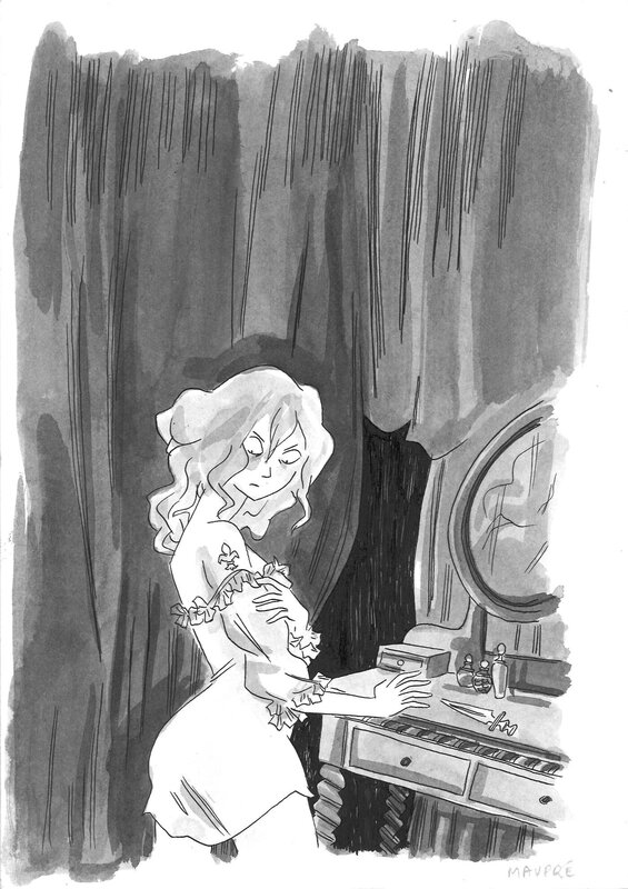 En vente - Agnès Maupré - Illustration Milady de Winter - Illustration originale