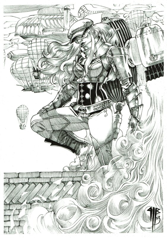 For sale - Emma - l'exode by Philippe Bringel - Original Illustration