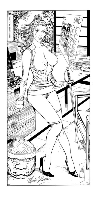 For sale - Morea centerfold by Thierry Labrosse - Original Illustration