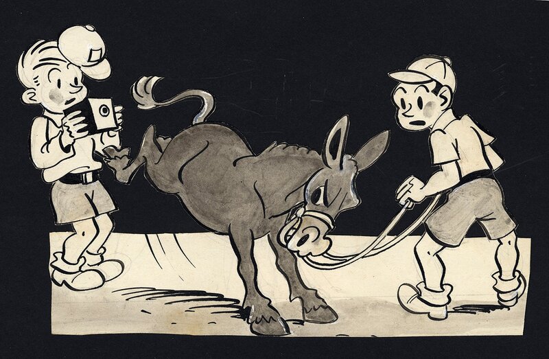 Raymond Macherot, Illustration dans journal Tintin - Planche originale