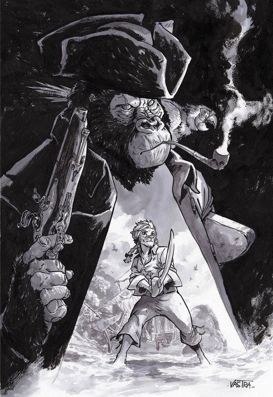 Sébastien Vastra, Jim Hawkins - Ombre et lumière - Original Illustration