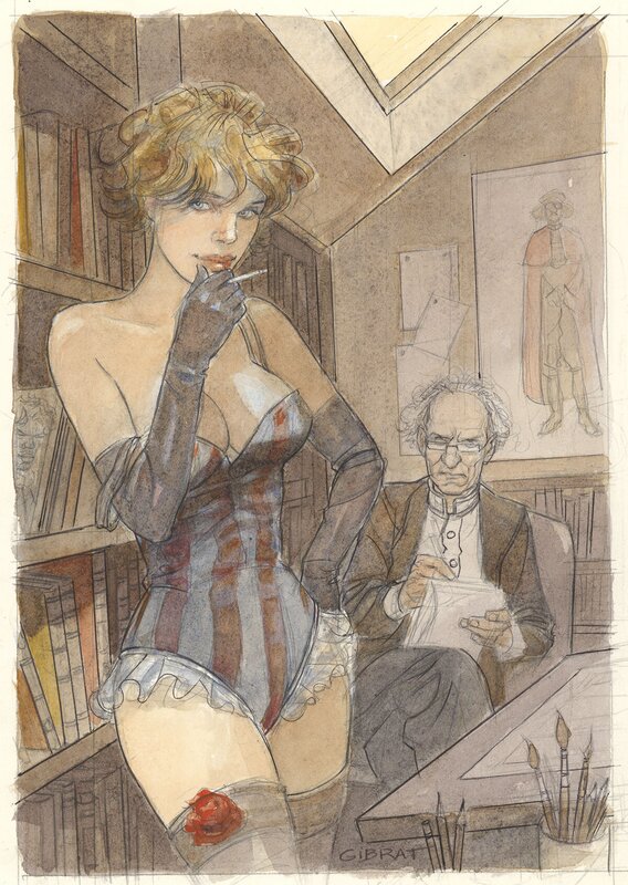Jean-Pierre Gibrat, Jean Giraud, Chihuahua Pearl - Hommage à Jean Giraud - Illustration originale
