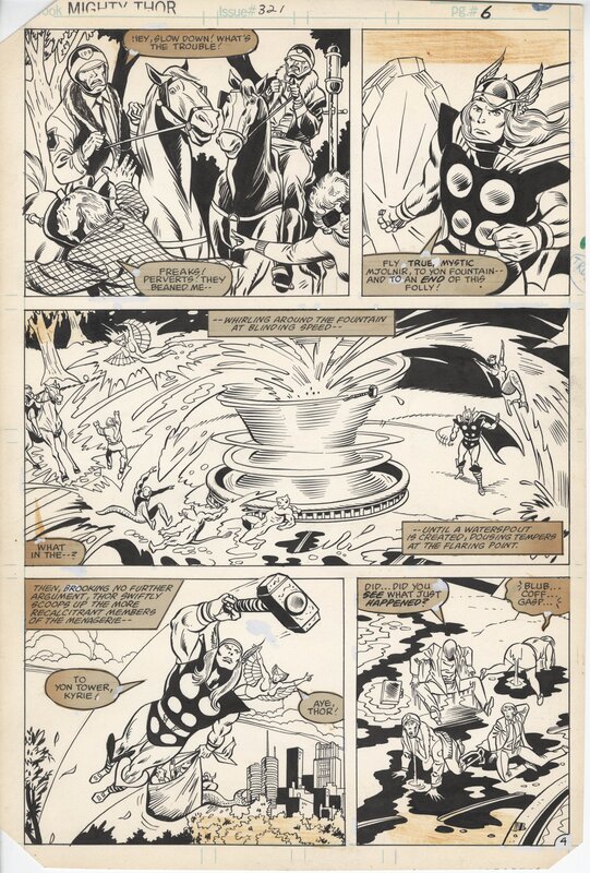 En vente - Alan Kupperberg, Chic Stone, The mighty Thor #321 - Illustration originale