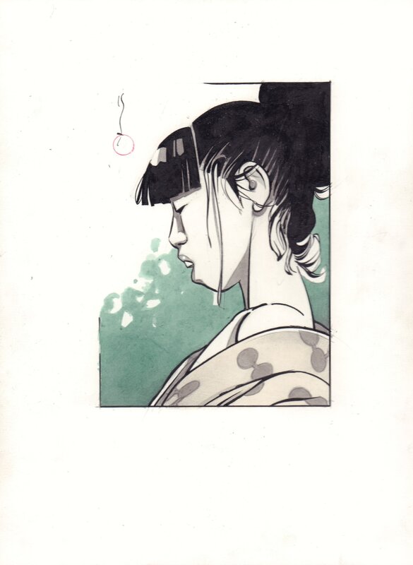 En vente - Un autre visage 02 par Michetz - Illustration originale