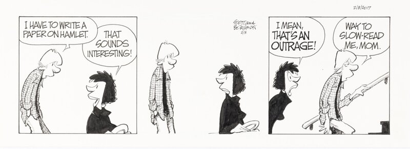 Jerry Scott, Jim Borgman, Zits daily, February 3 2017 - Planche originale