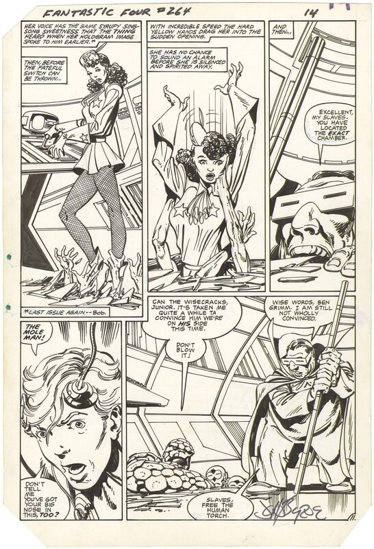 En vente - John Byrne, Fantastic Four #264 p11 (Signed) - Planche originale