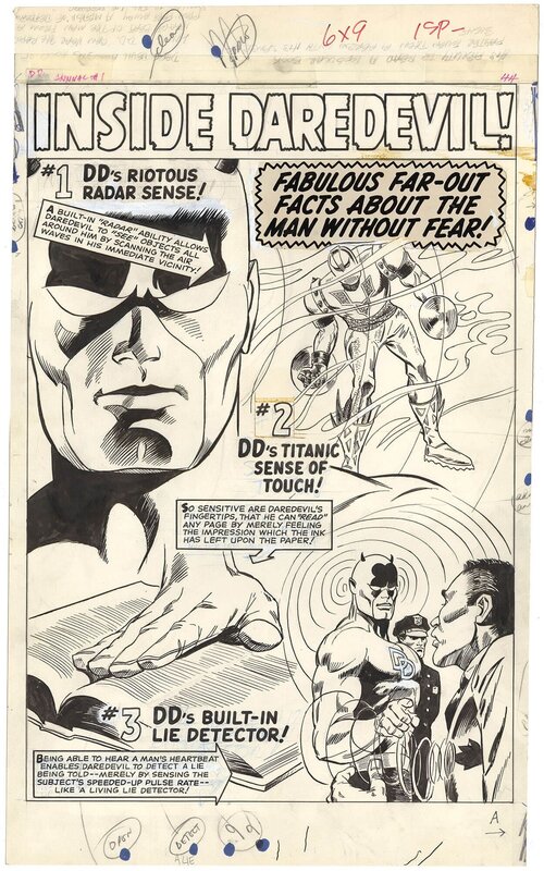 En vente - Gene Colan, John Tartaglione, Daredevil Annual #1 p44 (Splash)(Large Art) - Planche originale