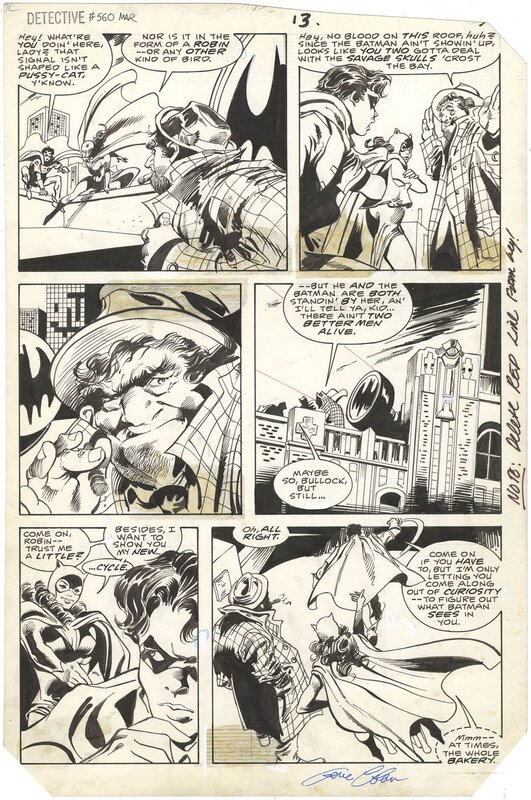 En vente - Gene Colan, Detective Comics #560 p13 (Catwoman) - Planche originale