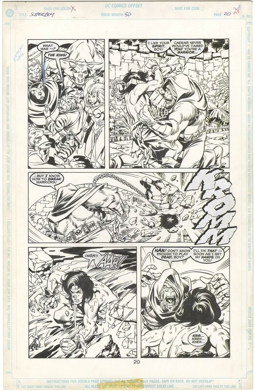 En vente - Superboy #50 p20 par Tom Grummett, Karl Kesel - Planche originale