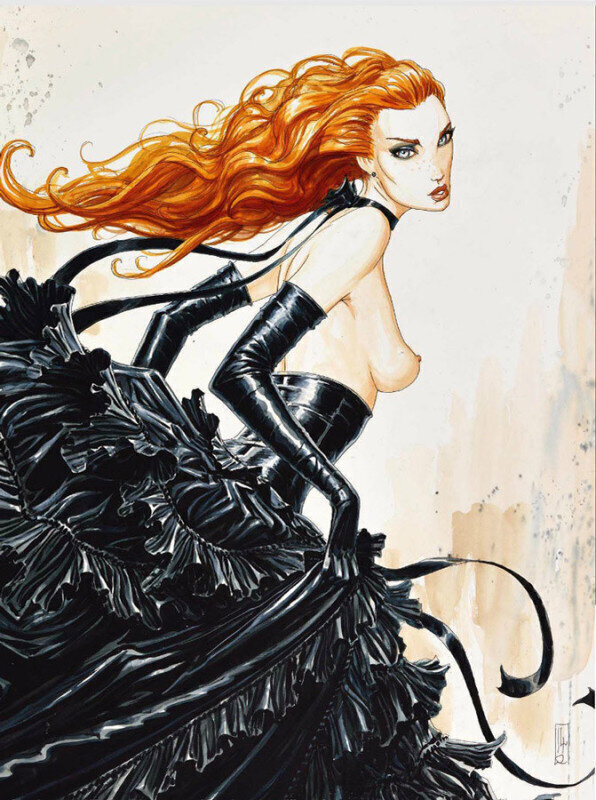 For sale - Fées et Amazones... by Olivier Ledroit - Original Illustration