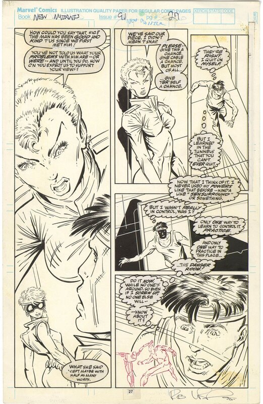 For sale - Rob Liefeld, Hilary Barta, New Mutants #91 p27 (Cable) - Comic Strip