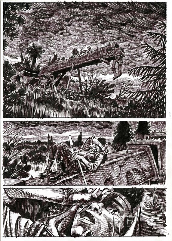 Peeters - planche inédite - Planche originale