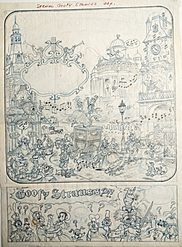 Goofy Strauss 1 par Hector Adolfo De Urtiága, Carl Fallberg - Planche originale