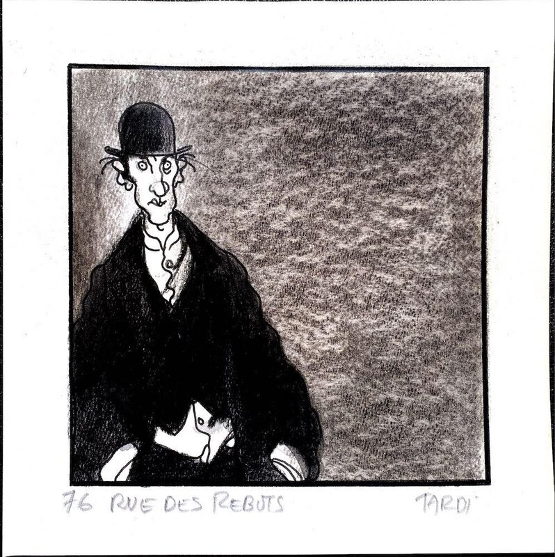 Illustration originale de Tardi - Tirage de Tête Rue des Rebuts - Illustration originale