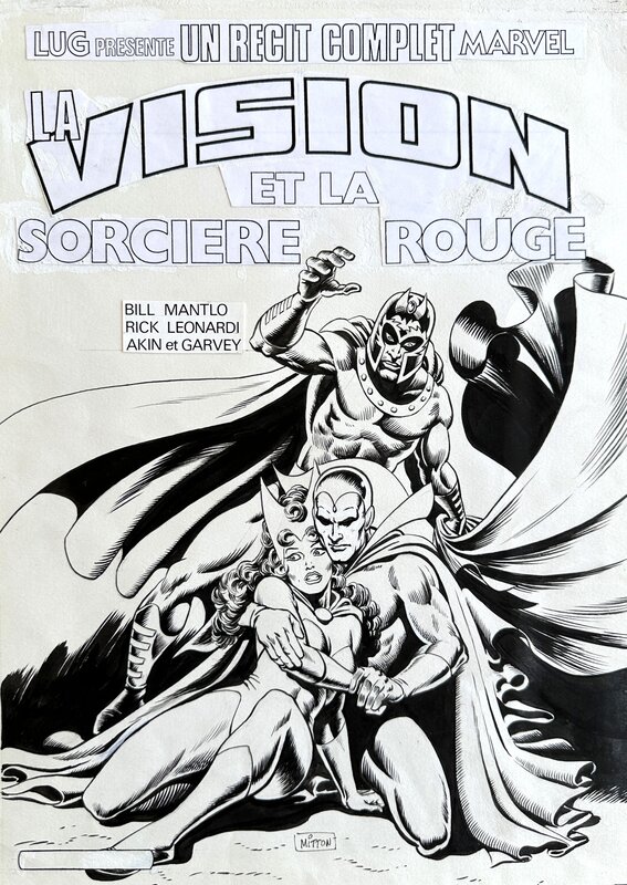 La Vision et La Sorcière Rouge par Jean-Yves Mitton - planche originale - comic art - Planche originale
