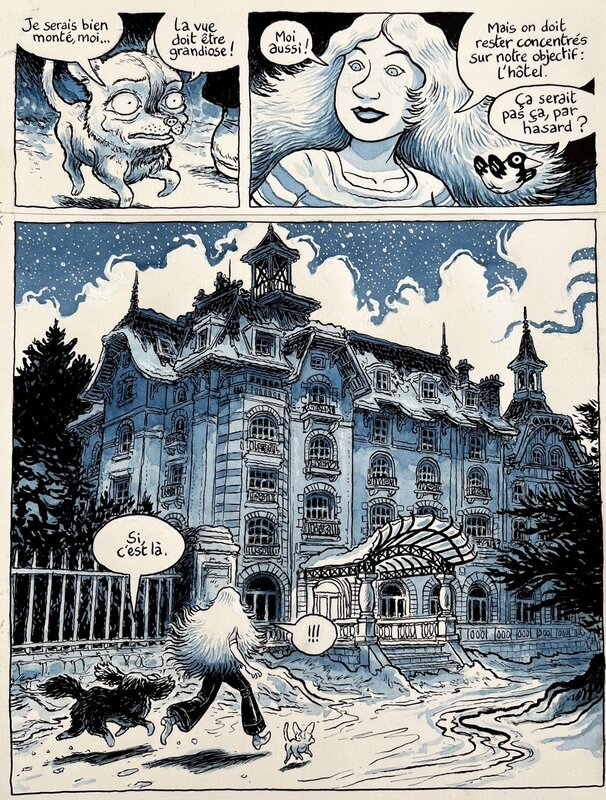 Phicil, Les fantômes du Mont-Blanc, planche n°76, 2024. - Planche originale