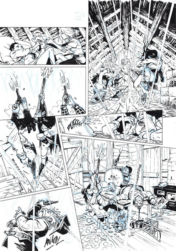 Anlor, Ladies with Guns - Tome 4 planche 6 + storyboard - Comic Strip