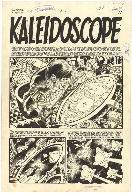 For sale - Jack Davis, Incredible Science Fiction #33 p1 (Splash) - Comic Strip