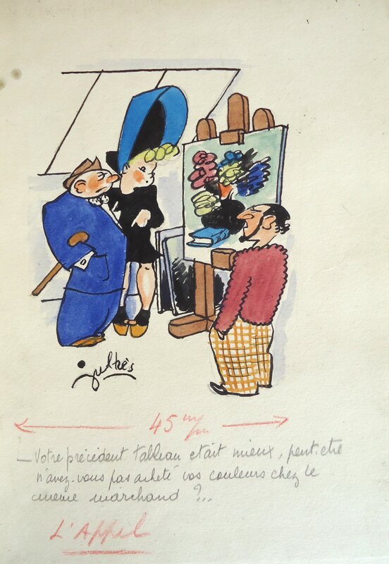Le Tableau by Maurice Julhès - Original Illustration