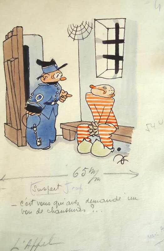Les Chaussures par Maurice Julhès - Illustration originale