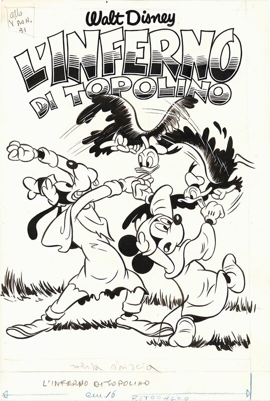 Michele Rubino, L'inferno di Topolino - Couverture originale