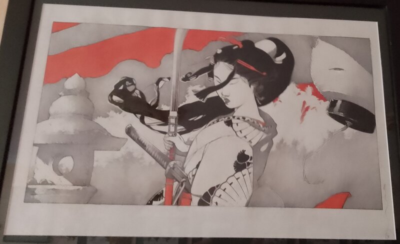 Female warrior by Michetz - Original Illustration