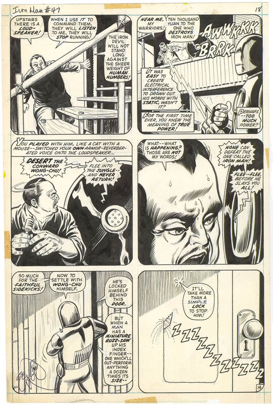En vente - Barry Windsor-Smith, Jim Mooney, Iron Man #47 p14 (Origin Iron Man) - Planche originale