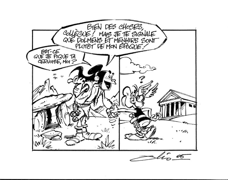 Olis, Albert Uderzo, Olis - Hommage à Astérix - Original Illustration