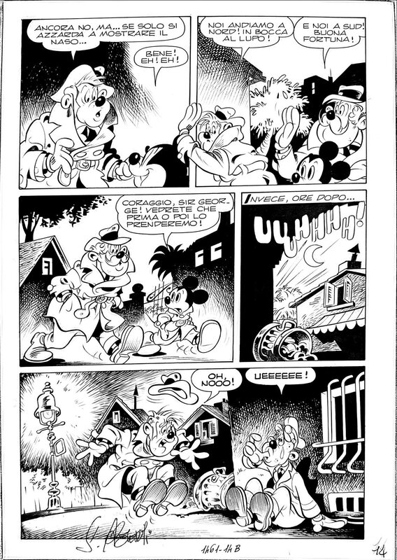 Sergio Asteriti, Giorgio Pezzin, Topolino e il rimbambinatore folle - Planche originale