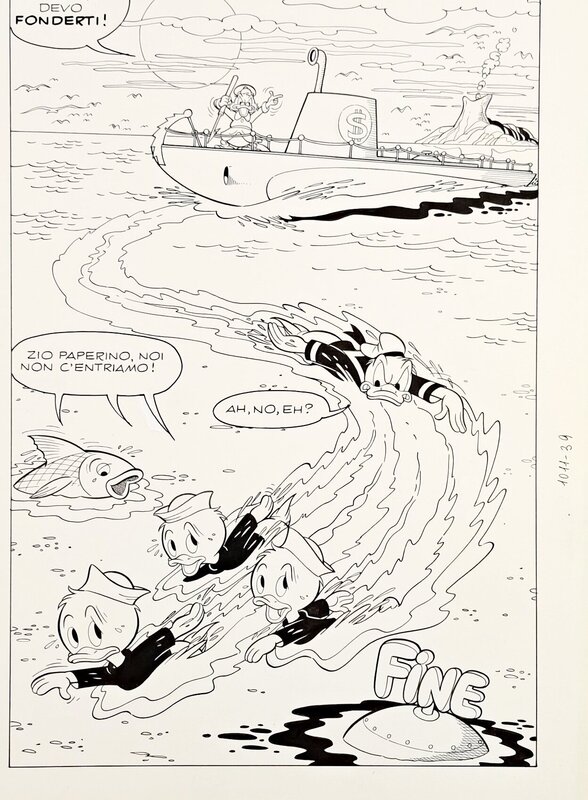 Luciano Gatto, Massimo Marconi, Paperino e le 20mila beghe sotto i mari - Planche originale