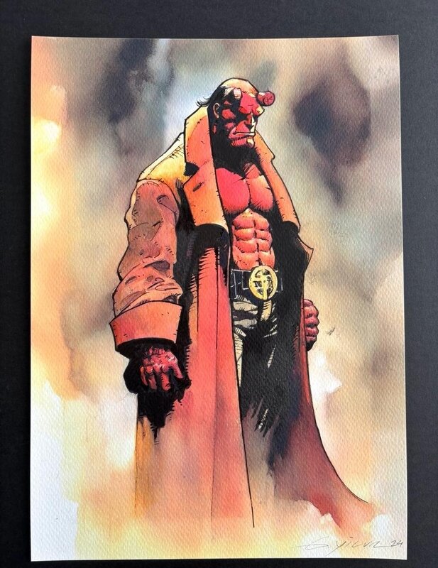 Hellboy par g. Yilva - Illustration originale