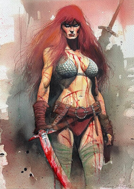 Red Sonja par g. Yilva - Illustration originale