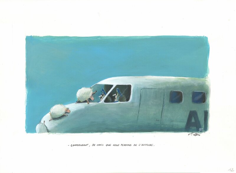 Losing altitude par Olivier Tallec - Illustration originale