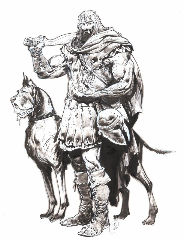 Daemon et Diomède by Ronan Toulhoat, Vincent Brugeas, Yoann Guillo - Original Illustration
