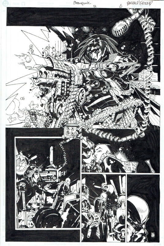 Steampunk 12 PG 5 par Chris Bachalo, Richard Friend - Planche originale