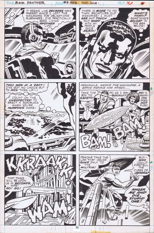Jack Kirby, Mike Royer, Black Panther #8 page by Jack Kirby - Comic Strip