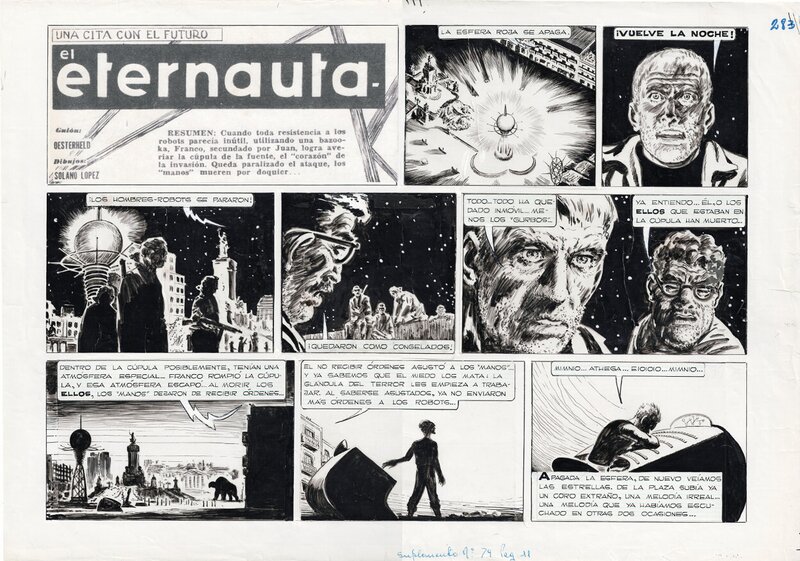 El Eternauta page by Francisco Solano Lopez, Hector Oesterheld - Original Illustration