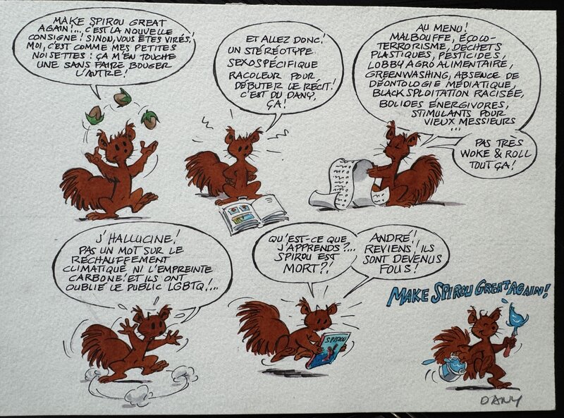 For sale - Dany, Annonce SPIP SPIROU et la GORGONE BLEUE - Original Illustration