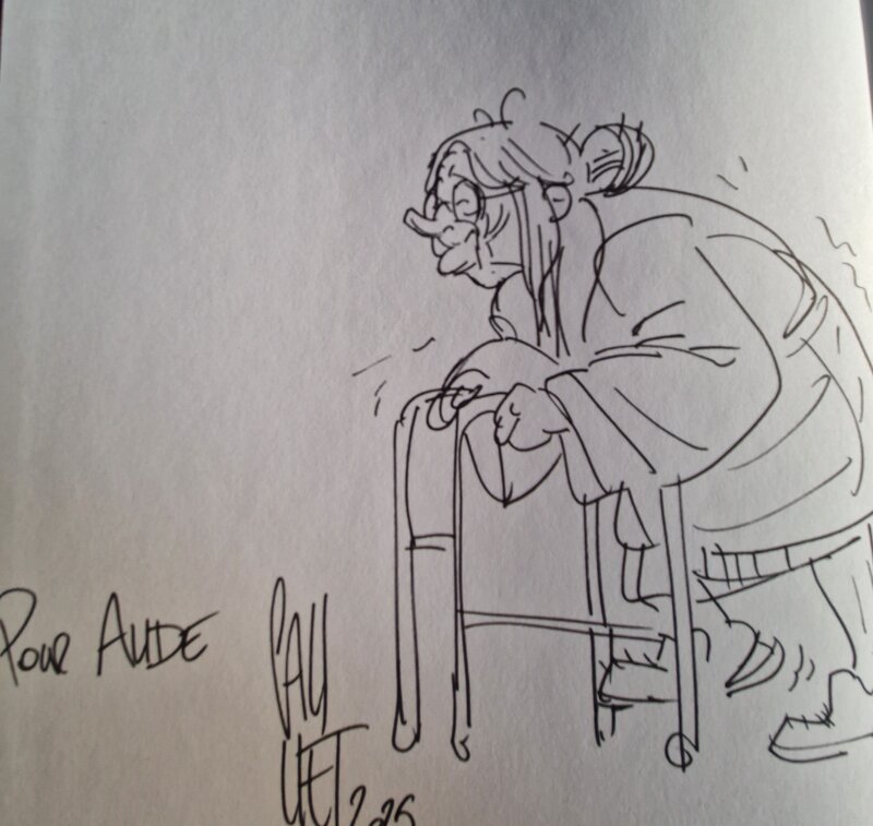 Dédicace de Cauuet dans les vieux fourneaux tome 5 - Dédicace