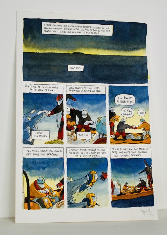 En vente - Hippolyte, Le Murmure de la mer - Planche originale - Planche originale