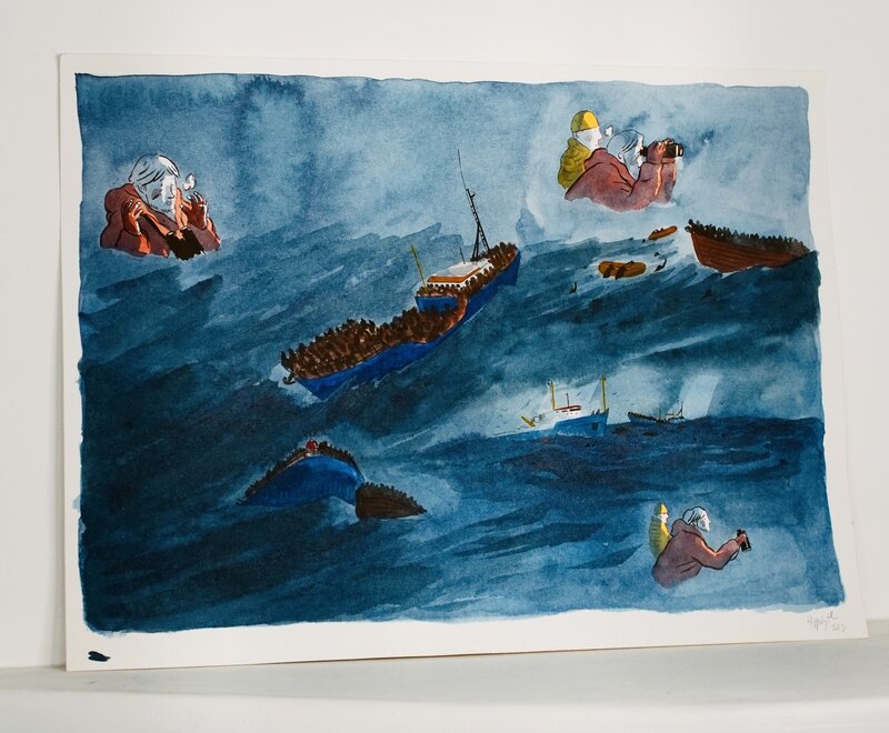 En vente - Hippolyte, Le Murmure de la mer - Planche originale - Planche originale