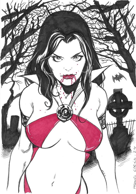 Vampirella by Manuel Garcia - Original Illustration