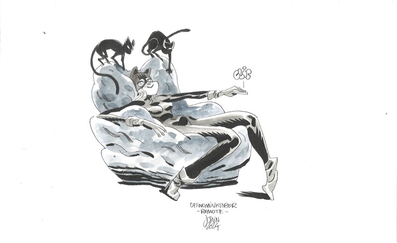En vente - Jocelyn Joret - illustration Catwoman - Illustration originale