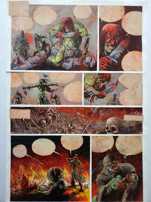 Lionel Marty, MORT LINDEN   T3 BESTIAUX   couleur directe - Planche originale